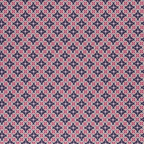 Baumwolle | JULIA Rauten Blumen | lila rosa